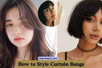 How to Style Curtain Bangs