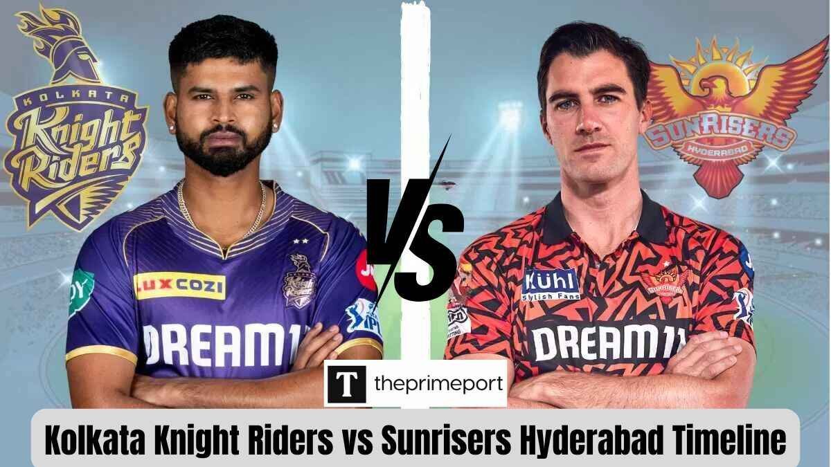 Kolkata Knight Riders vs Sunrisers Hyderabad Timeline