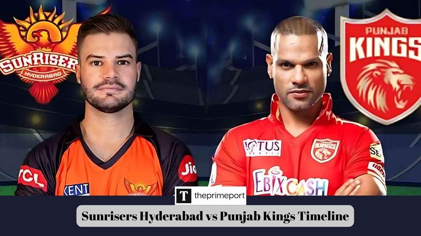 Sunrisers Hyderabad vs Punjab Kings Timeline